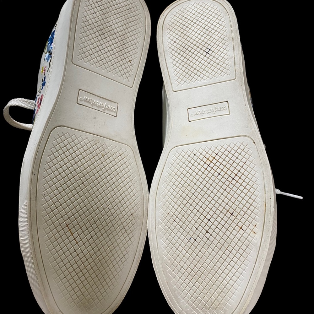 COMFORTVIEW WHITE EMBROIDERED WOMENS SNEAKER SIZE 11 - Picture 10 of 11